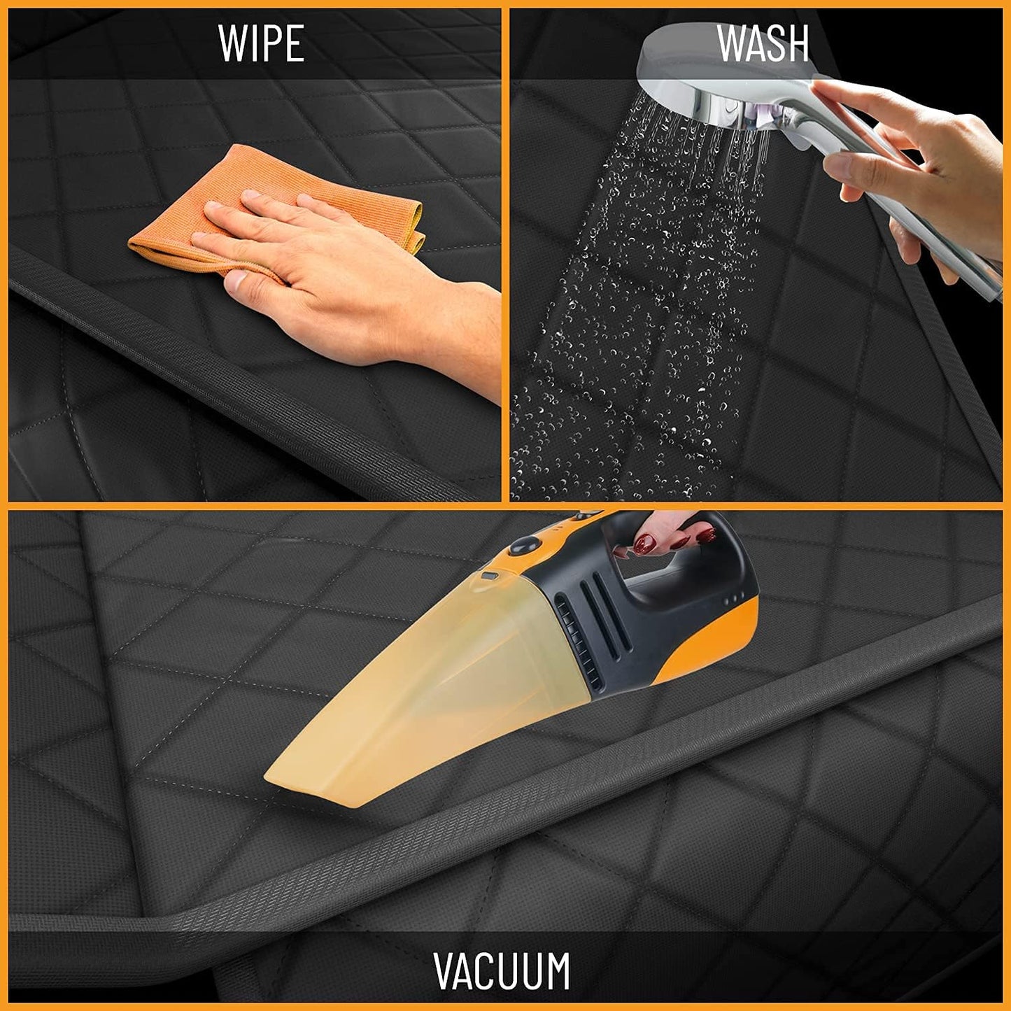 Cargo Liner for Dogs, Durable Non Slip Vehicle Seat Cover, Protects against Dirt & Fur, Pet Cargo Liner for SUV & Trucks, Large Size Trunk Cover for Dogs Universal Fit - Black