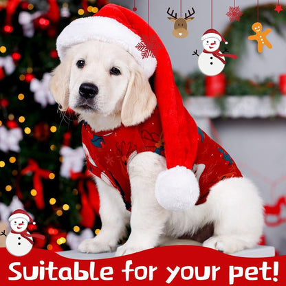 6 Pieces Holiday Dog Shirt Halloween Dog Clothes Fall Thanksgiving Pet Outfit Costumes Seasonal Puppy Festival Vests Apparel Pet Tank Top Tees for Dogs Cats Christmas(M (Fit 5-7Lbs))