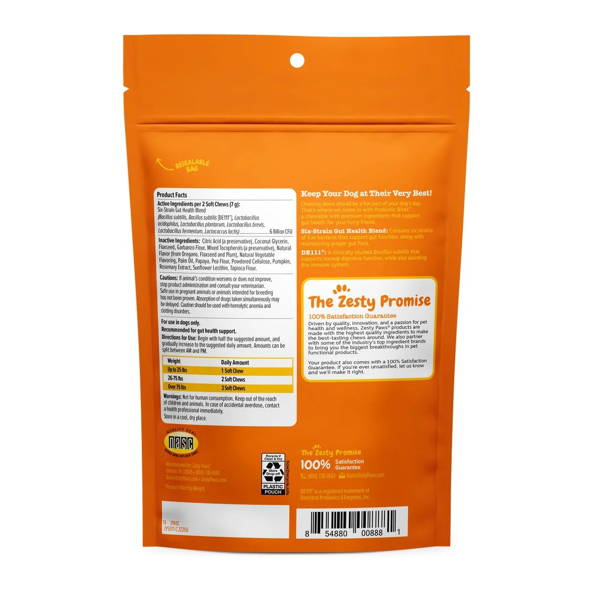 Probiotic Bites for Dogs, Pumpkin Flavor, 60 Count