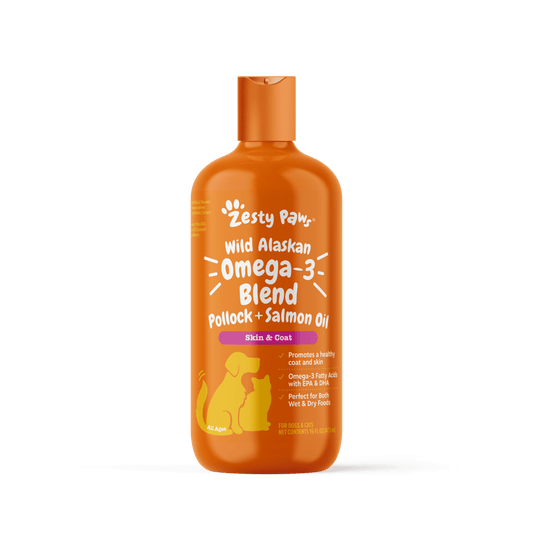 Wild Alaskan Omega + Salmon Oil for Dogs & Cats, Promotes a Healthy Coat & Skin, 16Oz