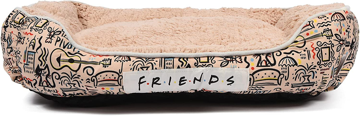 City Doodle Cuddler Dog Bed | Durable Washable Elevated Pet Mat from Warner Bros | Friends TV Show Merchandise for Dogs